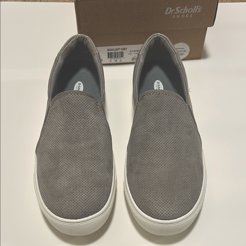 Dr. Scholl's Grey Suede Slip-On Loafers, Women’s size 8 1/2